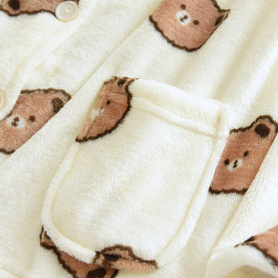 Pijama de Pareja en Felpa de Coral con Forro de Terciopelo - Abrigo Térmico - Image 11
