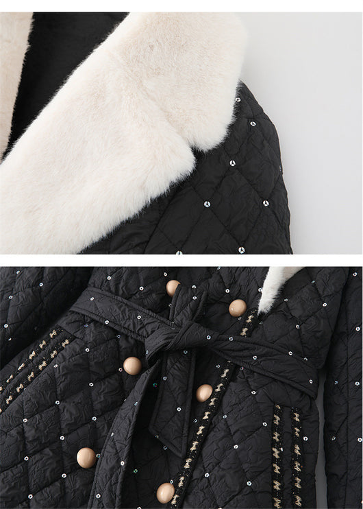 Chaqueta Acolchada Mujer con Cinturón Doble Capa Premium - Image 12