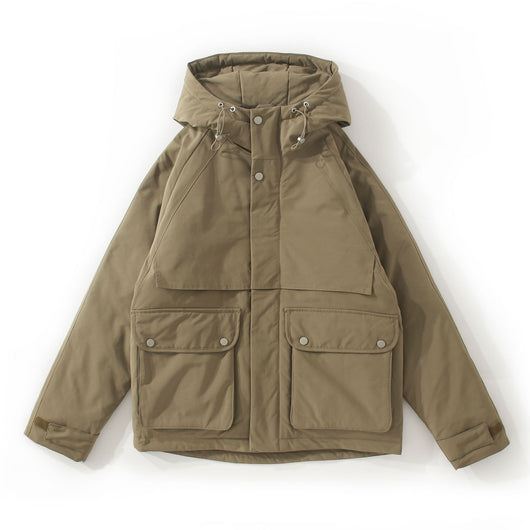Chaqueta Acolchada de Plumón Blanco con Capucha para Hombre - Versátil y Cálida - Image 2