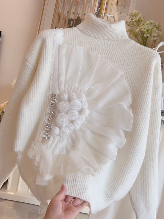 Suéter Grueso con Volantes para Mujer - Diseño Elegante - Image 2