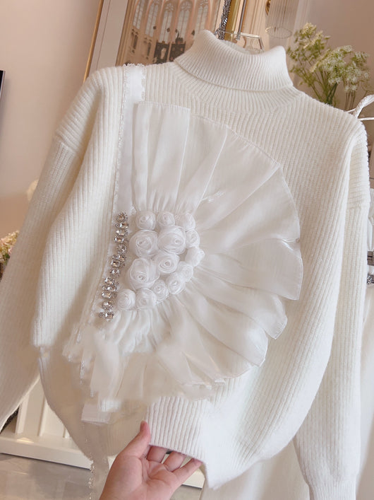 Suéter Grueso con Volantes para Mujer - Diseño Elegante - Image 2