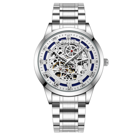 Reloj Mecánico Automático para Hombre con Esfera Transparente Doble