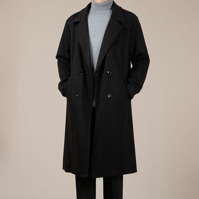 Abrigo de Lana Coreano Largo para Otoño e Invierno - Image 3