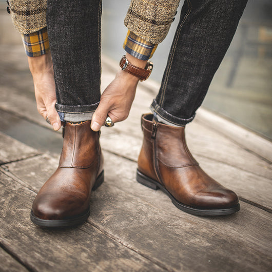 Botas Martin de Cuero Genuino para Hombre - Corte Medio - Image 16