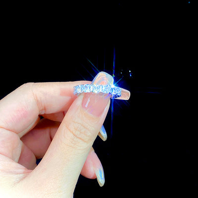 Anillo de Diamantes Cuadrado Pavé en Plata 925 para Mujer - Image 3