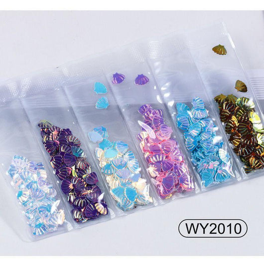 Parches de Uñas con Brillos, Lentejuelas y Diamantes Láser - Diseño Corazón - Image 7