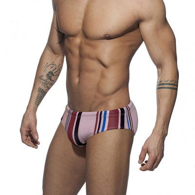 Bóxer Bikini Hombre Diseño Triangular con Rayas Atrevidas - Image 3