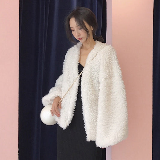 Suéter de Lana de Cordero Fallwinter para Mujer - Diseño Coreano Minimalista