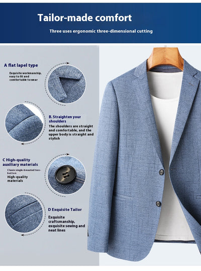 Blazer Ejecutivo de Color Sólido para Hombre - Image 16
