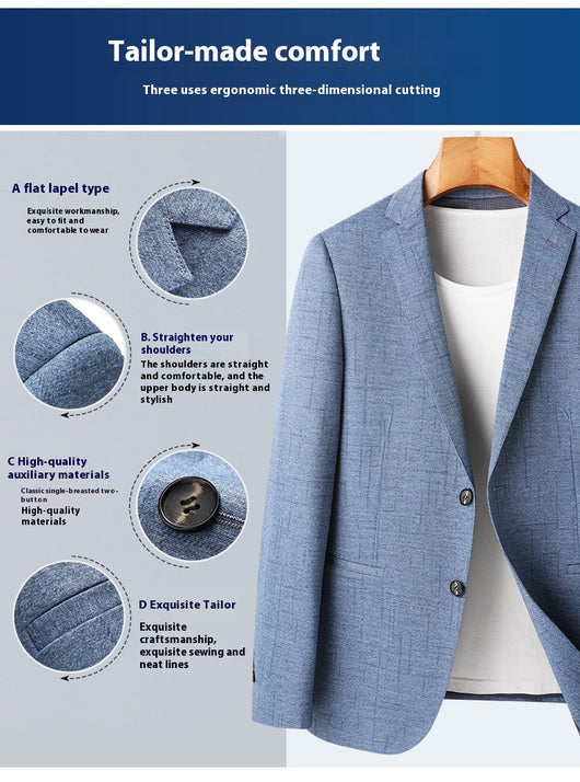 Blazer Ejecutivo de Color Sólido para Hombre - Image 16