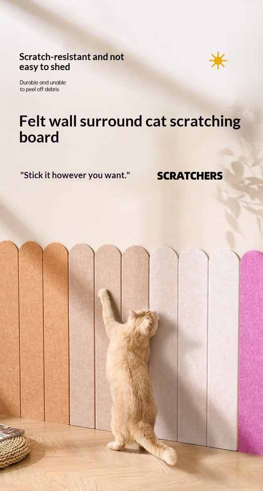 Rascador de Pared para Gatos de Color Sólido sin Desprendimiento de Fibras - Image 17