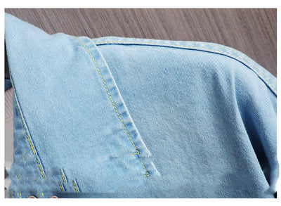 Camisa Denim Suelta de Manga Larga para Hombre - Image 11