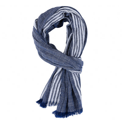 Bufanda Hombre Rayas Primavera Verano - Diseño Bicolor Versátil - Image 2
