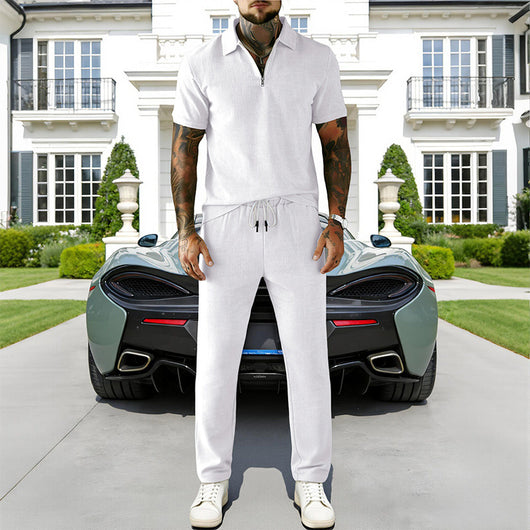 Conjunto Elegante de Polo y Pantalón en Pana para Hombre - Image 14