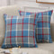 Blue And Gray Plaid Pillow 45 X 45 Cm