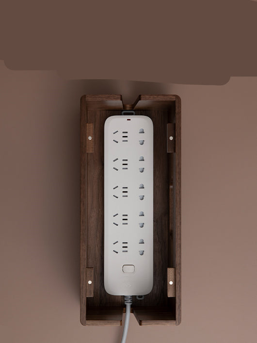 Organizador de Escritorio en Madera Maciza con Soporte para Router y Cables - Image 8