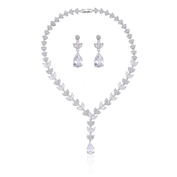 Conjunto de Collar Colgante y Aretes de Dos Piezas