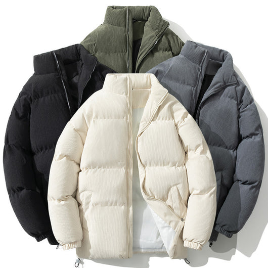 Chamarra Acolchada de Invierno para Hombre con Cuello Alto