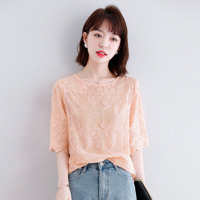 Blusa Chiffon Jacquard Elegante para Mujer - Image 8