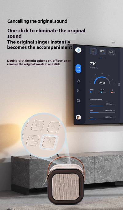Micrófono Inalámbrico Bluetooth para Karaoke Familiar - Sistema Todo en Uno - Image 14