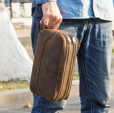 Cartera de Cuero Genuino Vintage para Hombre - Primera Capa - Image 4