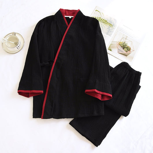 Pijama Kimono Hanfu de Algodón Puro para Hombre - Image 8