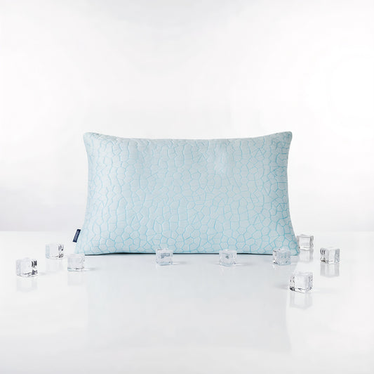 Almohada de Espuma Viscoelástica con Textura Refrescante y Patrón de Piedra Azul