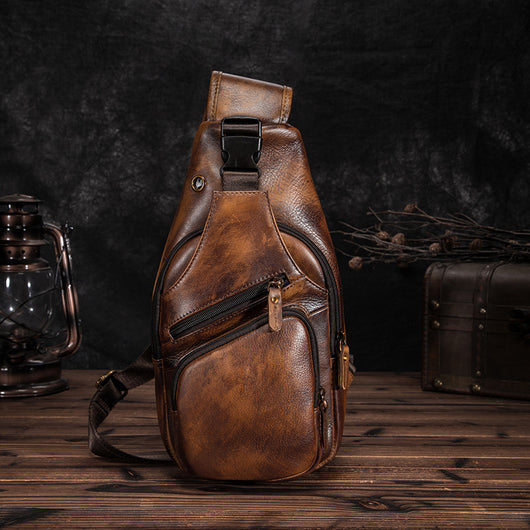 Bolsa de Pecho en Cuero Genuino para Hombre - Image 12