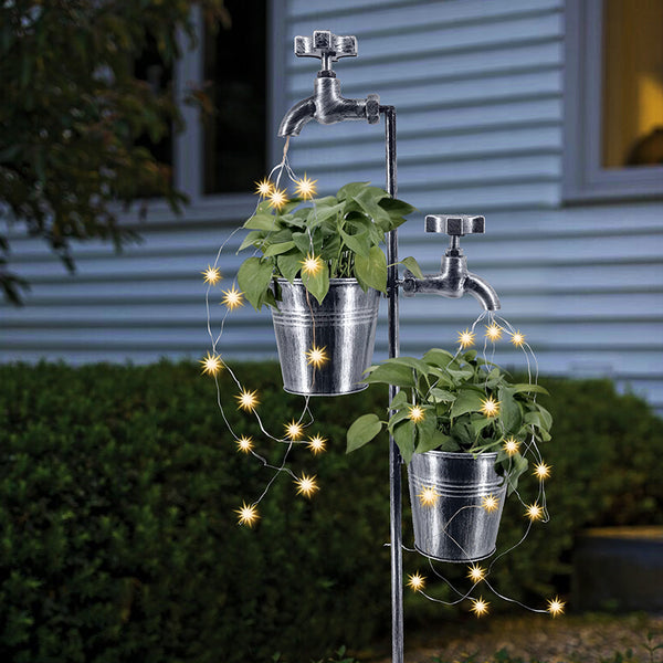 Luz Solar para Jardín con Grifo Decorativo