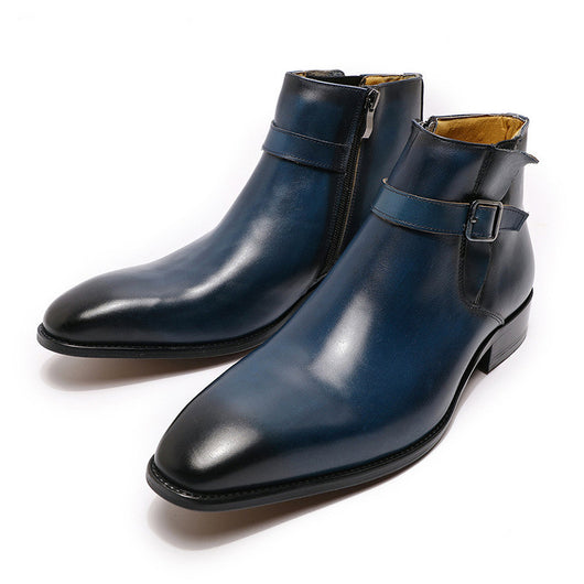 Botas de Cuero Retro Talla Grande para Hombre