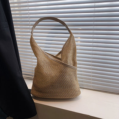 Bolsa de Hombro Tejida de Gran Capacidad para Mujer - Image 6