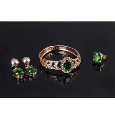Conjunto de Accesorios Nupciales: Collar, Aretes, Pulsera y Anillo - Image 6