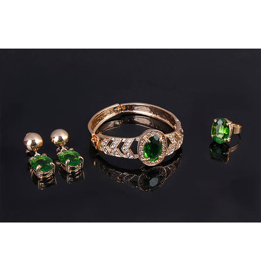 Conjunto de Accesorios Nupciales: Collar, Aretes, Pulsera y Anillo - Image 6