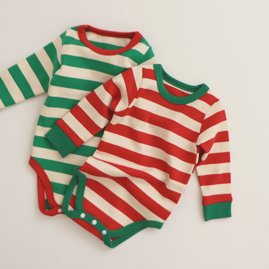 Conjunto de Romper a Rayas y Leggings para Bebé