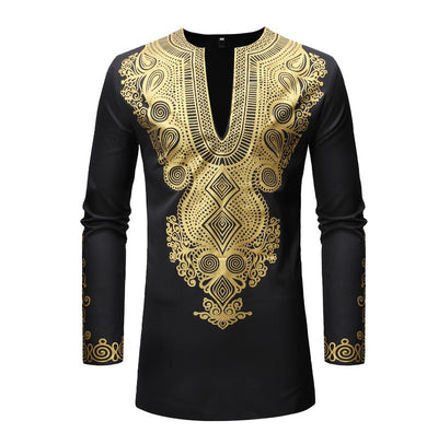 Conjunto de Camisas Estampado Étnico Africano para Hombre - Image 9