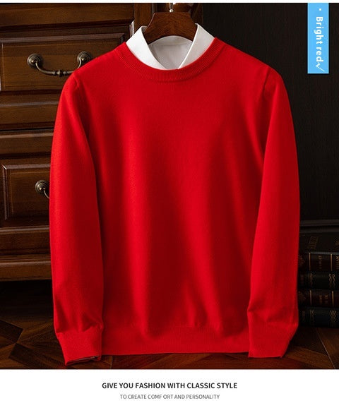 Suéter Holgado de Cuello Redondo para Hombre - Manga Larga Casual y Profesional - Image 31