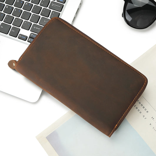 Bolsa de Cuero Genuino para Hombre Estilo Retro Clásico con Gran Capacidad - Image 4