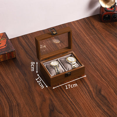 Caja Organizadora de Relojes en Nogal Negro con Almohada Suave - Image 2