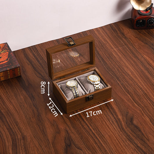 Caja Organizadora de Relojes en Nogal Negro con Almohada Suave - Image 2