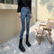 Jeans Skinny Elásticos Cintura Alta para Mujer