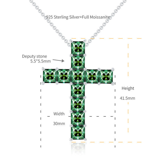 Collar Cruz Personalizado con Diamantes para Hombre y Mujer - Image 6