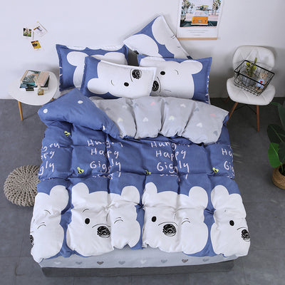 Juego de Sábanas de Algodón Aloe Vera - 4 Piezas para Dormitorio Estudiante Verano - Image 18