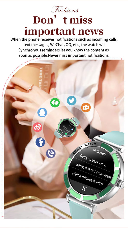 Reloj Inteligente H20 para Mujer con Llamadas Bluetooth HD - Image 31