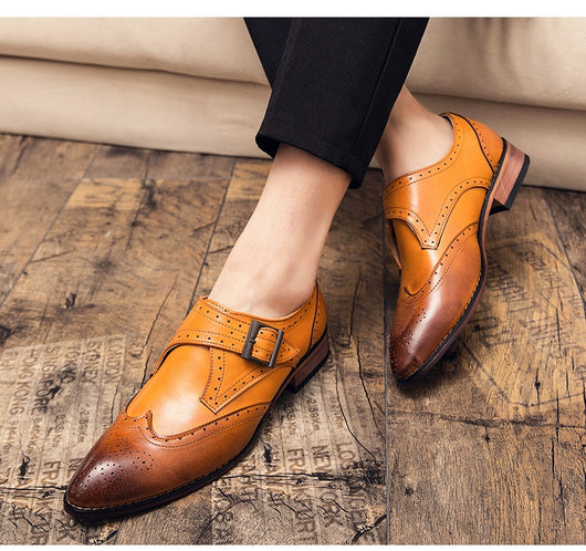 Zapatos de Cuero para Hombre con Bloques de Color - Tendencia Moderna - Image 12