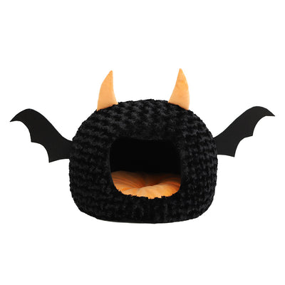 Nido Acogedor para Mascotas Diablillo Halloween - Felpa Cerrada y Cálida - Image 11