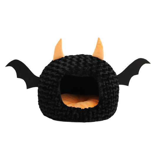 Nido Acogedor para Mascotas Diablillo Halloween - Felpa Cerrada y Cálida - Image 11