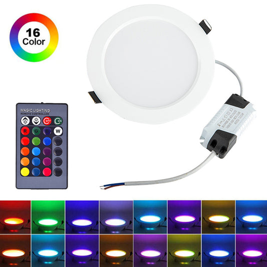 Foco Empotrables LED RGB con Control Remoto y Atenuación