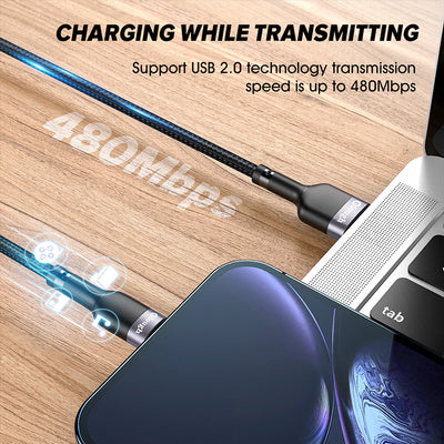Cable USB Tipo-C de Carga Rápida 20W Nylon PD20W - Image 16