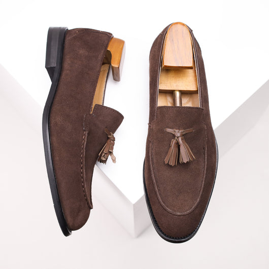 Mocasines de Ante Estilo Británico sin Cordones para Hombre - Image 2
