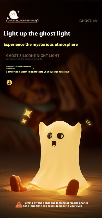 Lámpara Fantasma de Silicona Táctil - Luz Nocturna Suave y Decorativa - Image 9